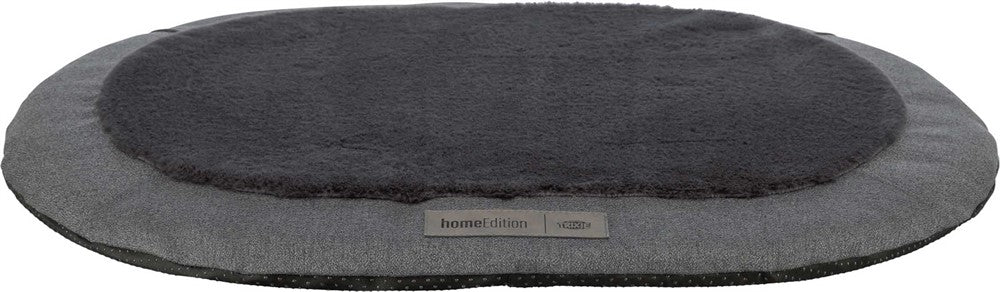 HOME Edition bädd med vävt tyg och mjuk plysch. Polyesterklädsel, 4 cm silikonfyllning, avtagbart överdrag och halkfri botten. EU-tillverkad för hållbar kvalitet.