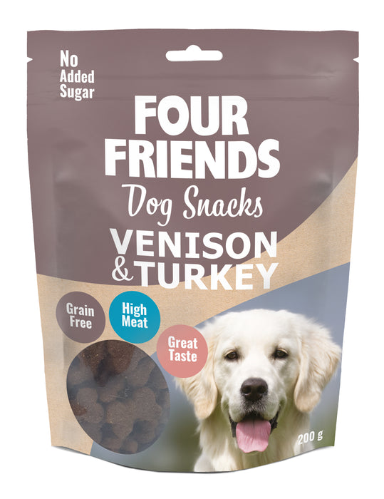 FourFriends Dog Snacks Venison & Turkey 200g 6-pack
