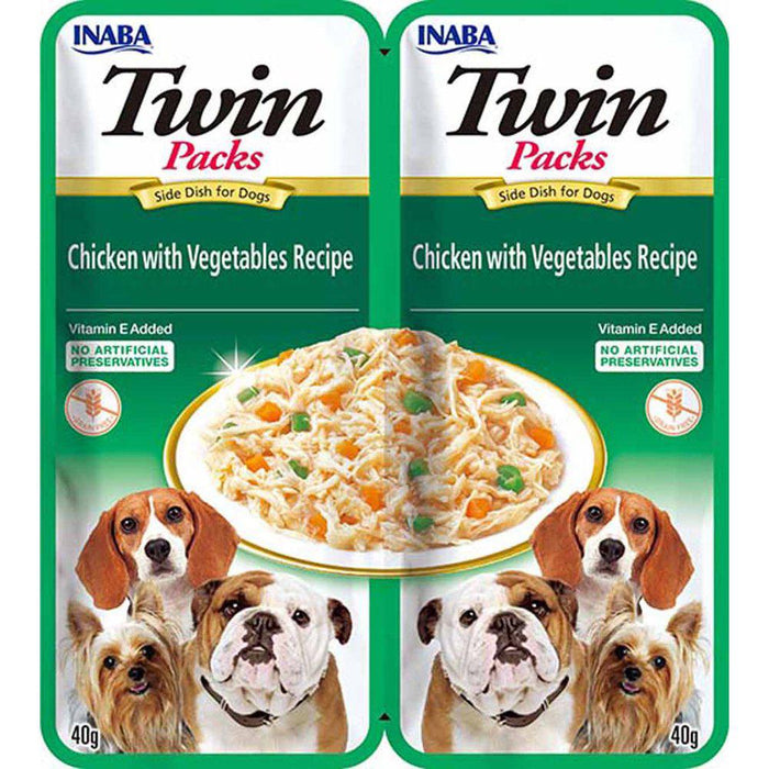 Twin Packs Dog Chicken/vegetables In Chicken Broth 2x40g