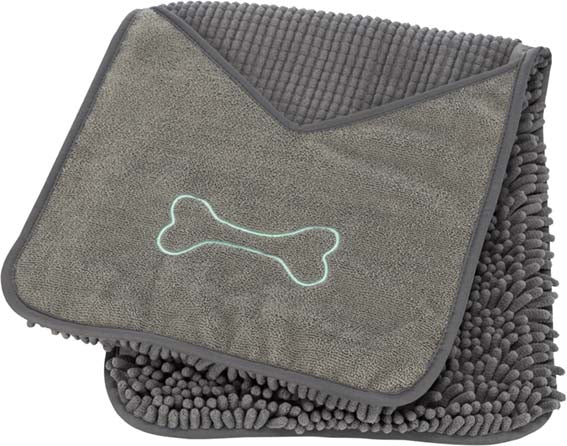 Mikrofiberhandduk med extra långa mikrofibrer som effektivt absorberar smuts och fukt. Två praktiska fickor för bra grepp och komfort.