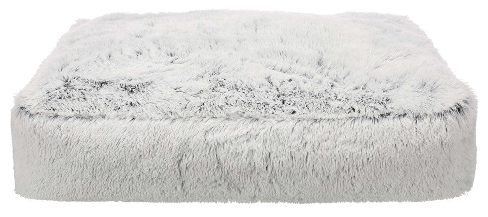 Dyna Harvey – SOFT Edition med långhårig plysch, polyesterklädsel, extra hög fyllning och avtagbart överdrag. Halkfri botten för stabilitet och enkel rengöring.