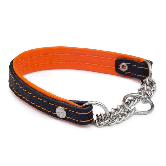 Alac Läderhalsband Orange