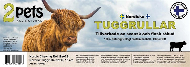 2Pets Nordisk Tuggrulle Nöt