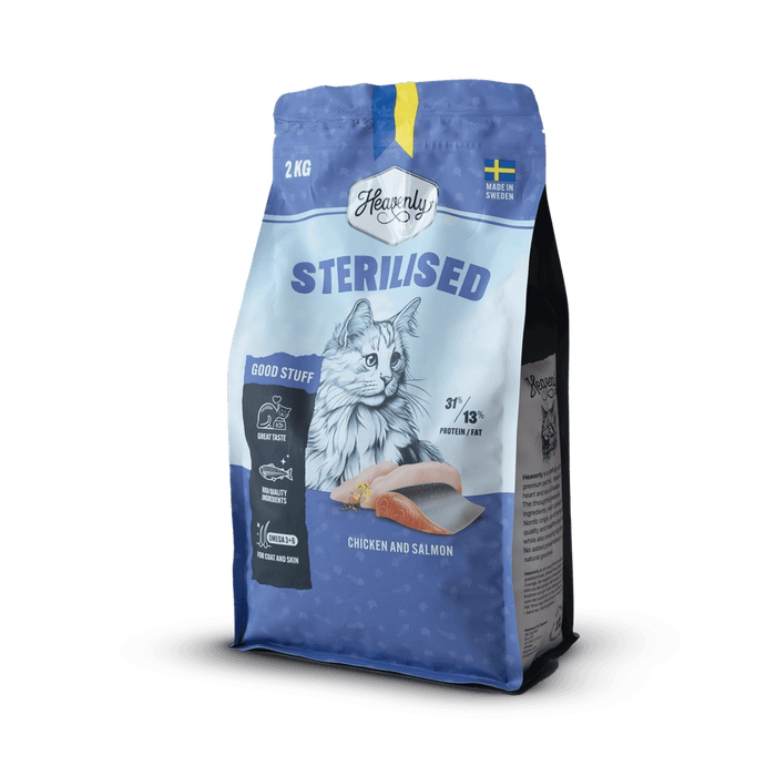 Heavenly Sterilised Cat – Svenskt Helfoder Med Kyckling & Lax För Steriliserade Katter