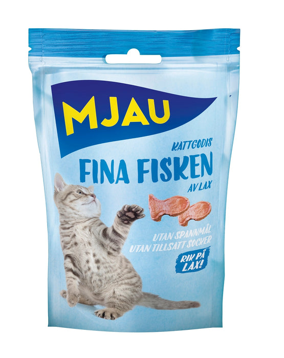 Smaskigt kattgodis med lax, berikat med taurin och vitaminer A, D och E. Spannmålsfritt och utan tillsatt socker.