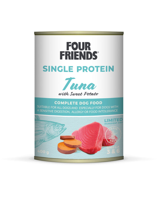 FourFriends Dog Single Protein Tuna & Sweet Potato 400g 6-pack