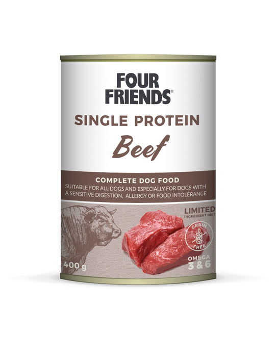 FourFriends Dog Single Protein Beef 400g 6-pack