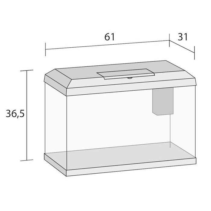 Juwel Akvarium Primo 60 Svart 2.0 Ca 60 L