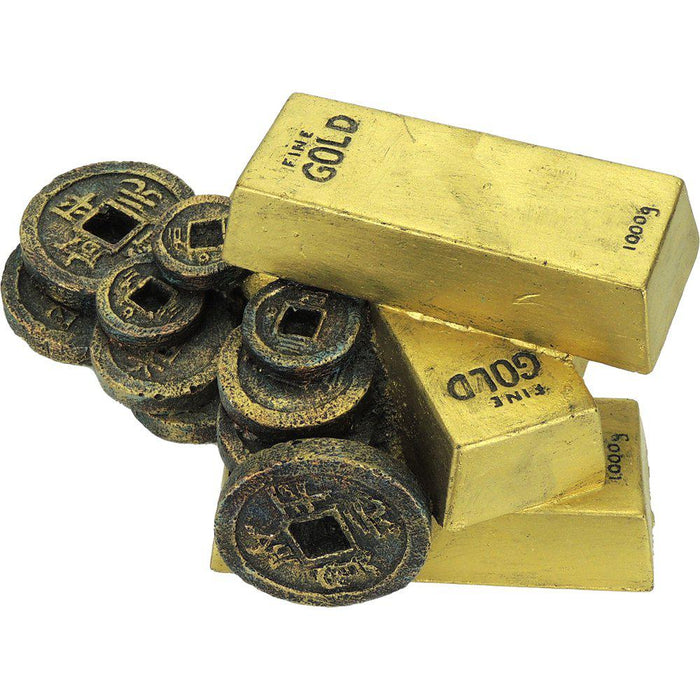 Gold Bar With Coins