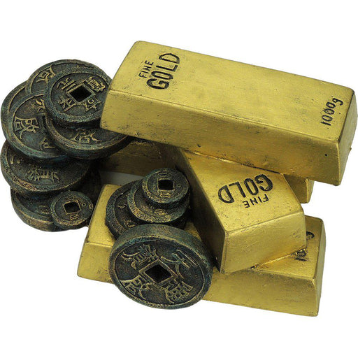 Gold Bar With Coins