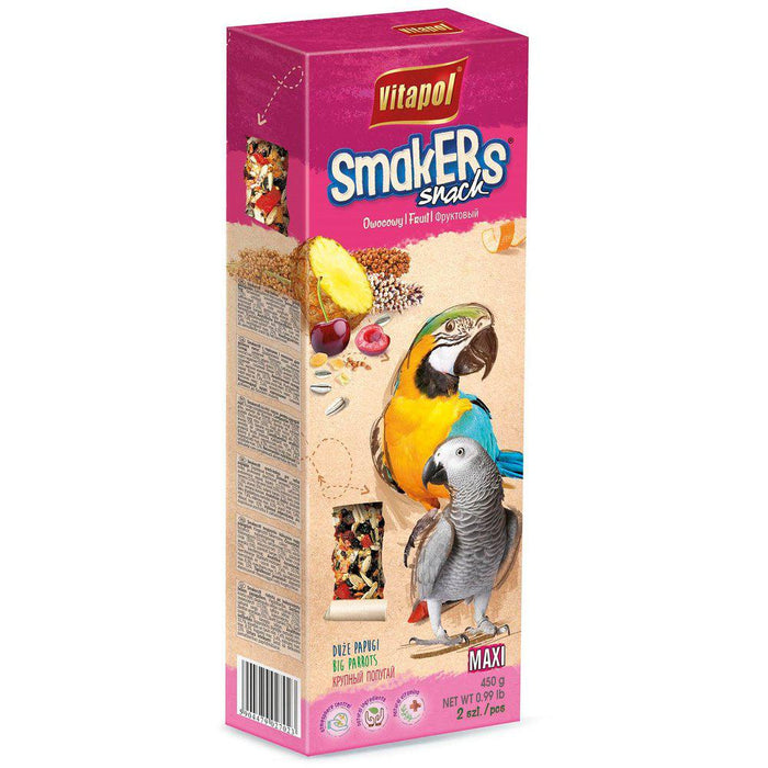 Vitapol Smakers Maxi Papegoj Fruktmix 450gr 8pack