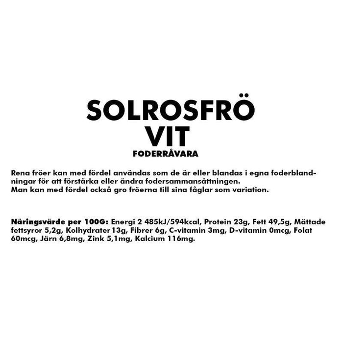 Solrosfrö Vitt