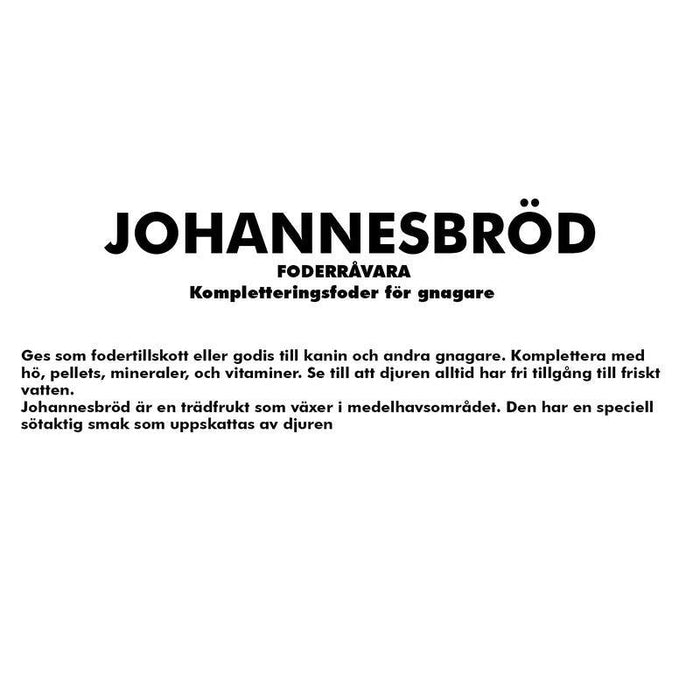 Johannesbröd Godis Till Gnagare