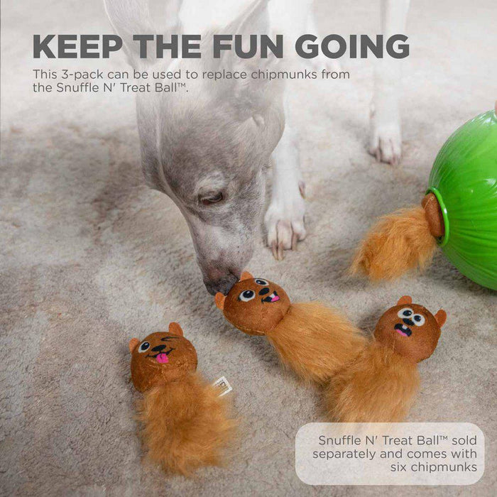 Outward Hound Snuffle Treat Replacement Chipmunk 3-Pack