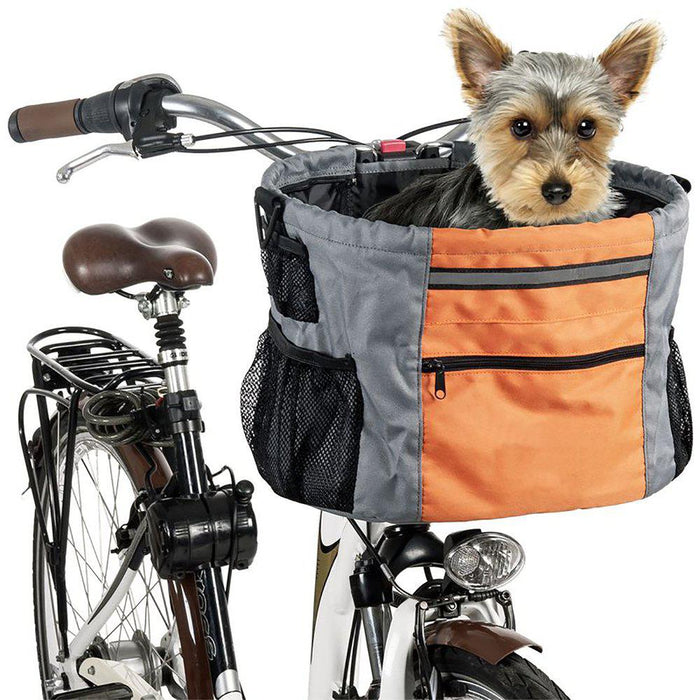 Cykelkorg Nylon Grå/Orange 38x28x27cm Max 7kg