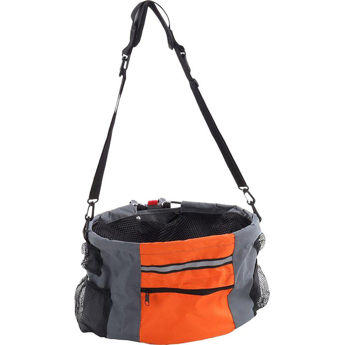Cykelkorg Nylon Grå/Orange 38x28x27cm Max 7kg
