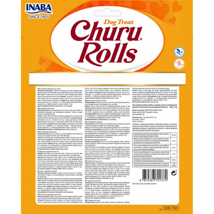 Churu Dog Rolls Chicken With Salmon 8-Pack