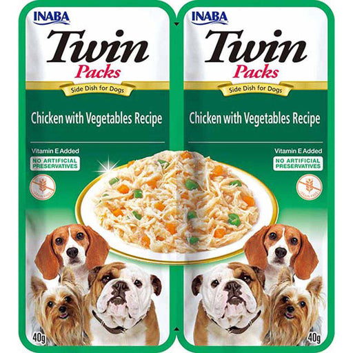 Twin Packs Dog Chicken/vegetables In Chicken Broth 2x40g