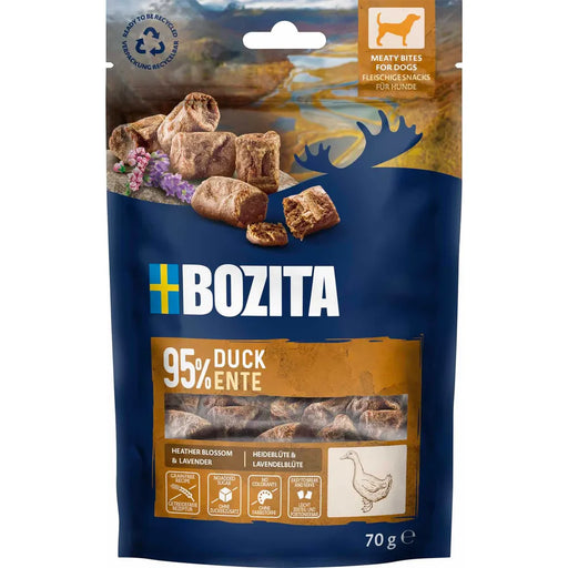 BOZITA SNACKS MEATY BITES DUCK 70G 10ST - Smakrikt Hundgodis med Anka