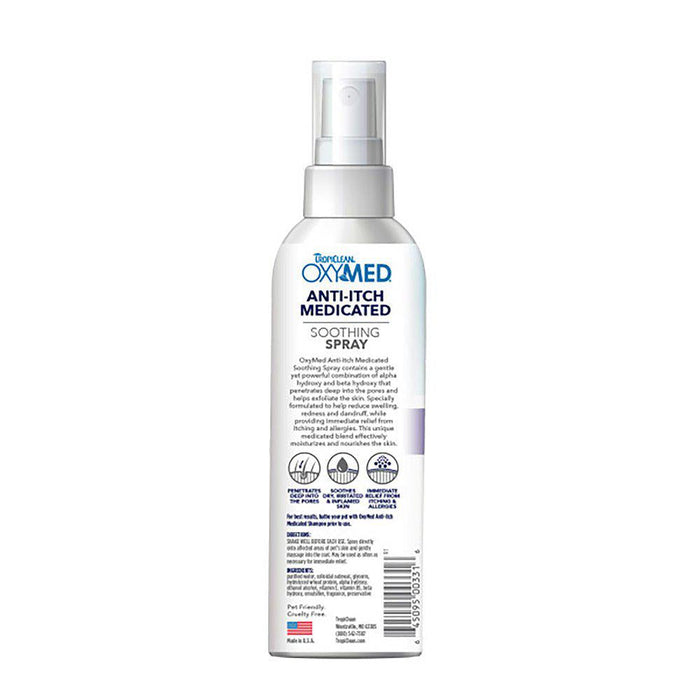 Tropiclean Oxy-med Anti-itch Spray 236ML