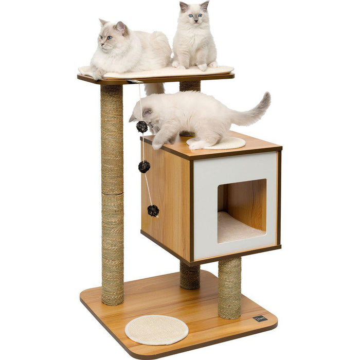 Klösmöbel Vesper Cat Furniture V-bas, valnöt