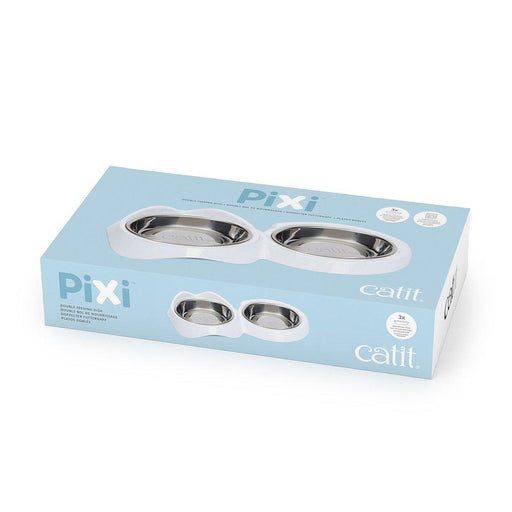 Catit Pixi Skål Dubbel Vit 2X200Ml