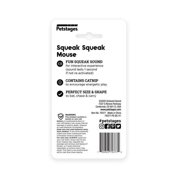 Petstages Squeak Squeak Mouse 4x4x4cm
