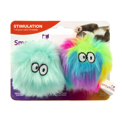 Smartykat Fussy Friends 2set Plush Ball Catnip 6x6cm