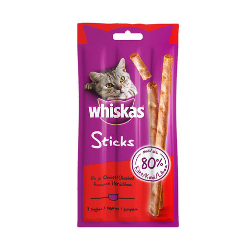 Whiskas Kattsticks Oxkött 3st 6g