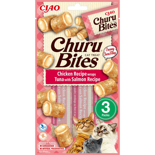 Churu Cat Bites Chicken/tuna Wrap With Salmon 3st