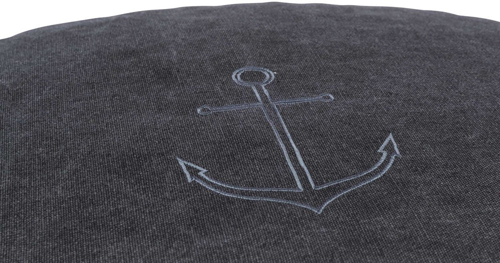 BE NORDIC Dyna Föhr med canvaskänsla, överdrag i bomull/polyester, silikon/skumgummifyllning (15–19 cm), avtagbart överdrag, halkfri botten och handtag. Tillverkad inom EU.