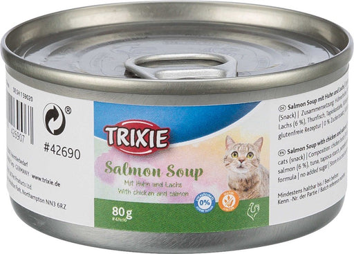 Flytande snacks med kyckling och lax, innehållande 13% kött och 6% fisk. Berikat med taurin för kattens syn och hälsa, perfekt som belöning eller mellanmål.

