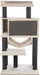 Klösmöbel med jute (ø 5 mm) och plyschöverdrag (polyester 250 g/m²). Grotta med vändbar dyna (handtvätt), avtagbar hammock (kviltad), färg: grå.

