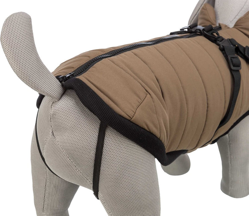 Hundtäcke i polyester och bomull med teddyplysch och stoppning (200 g/m²). Justerbar passform med elastiskt inlägg och öglor för bakbenen för bättre passform och komfort.