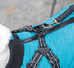 Pontis Täcke med sele för hund, i polyester med fleecefoder och vaddering. Reflekterande detaljer och justerbara öglor för bakbenen för en säker och bekväm passform.