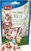 Snacks med kyckling och torsk, innehållande 65% kött och 18% fisk. En proteinrik och naturlig godbit för kattens hälsa och energi.


