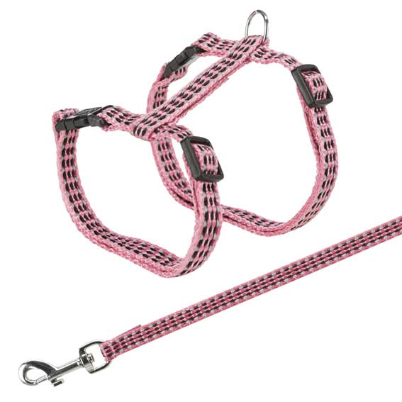 Trixie Kattsele & Koppel Reflex Nylon Bl Färger