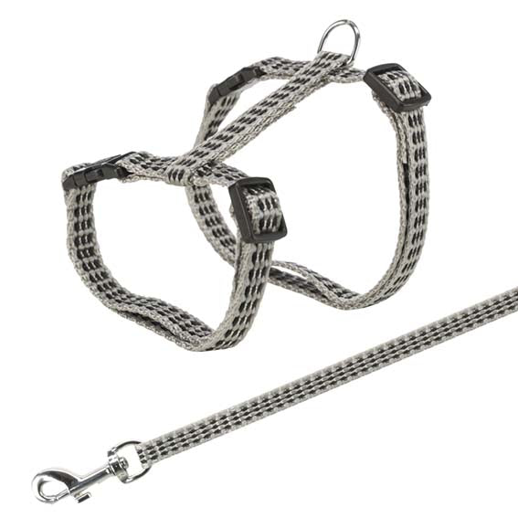 Trixie Kattsele & Koppel Reflex Nylon Bl Färger