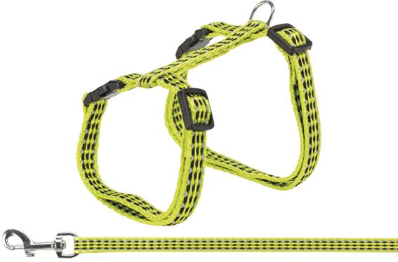 Trixie Kattsele & Koppel Reflex Nylon Bl Färger
