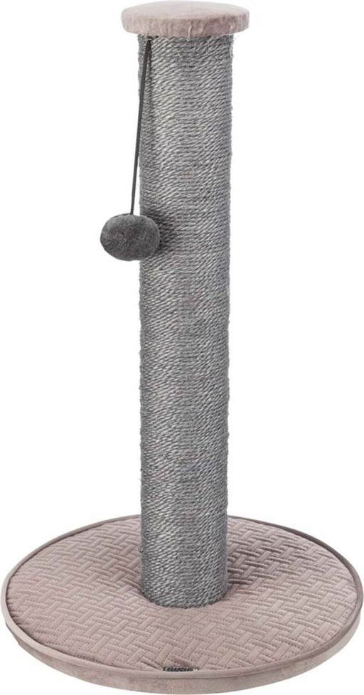 Klösmöbel med sisal (ø 4 mm) och plyschöverdrag (polyester 390 g/m²), sammetslook-yta, färg: grå/rosa.

