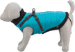 Pontis Täcke med sele för hund, i polyester med fleecefoder och vaddering. Reflekterande detaljer och justerbara öglor för bakbenen för en säker och bekväm passform.