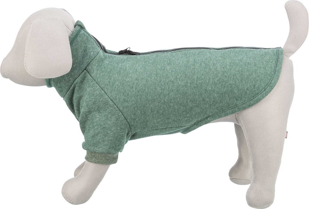 Sweatshirt CityStyle Amsterdam för hundar, tillverkad av ren bomull med värmande lurvig insida och tvåvägsdragkedja för att kombineras med sele.