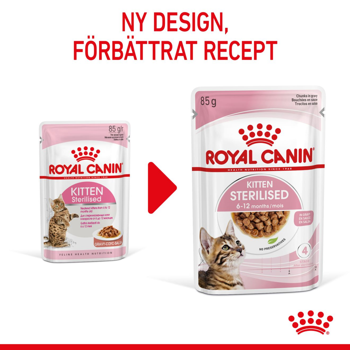 Royal Canin Kitten Sterilised Gravy våtfoder för kattunge