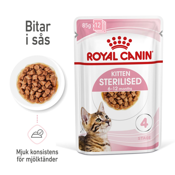 Royal Canin Kitten Sterilised Gravy våtfoder för kattunge